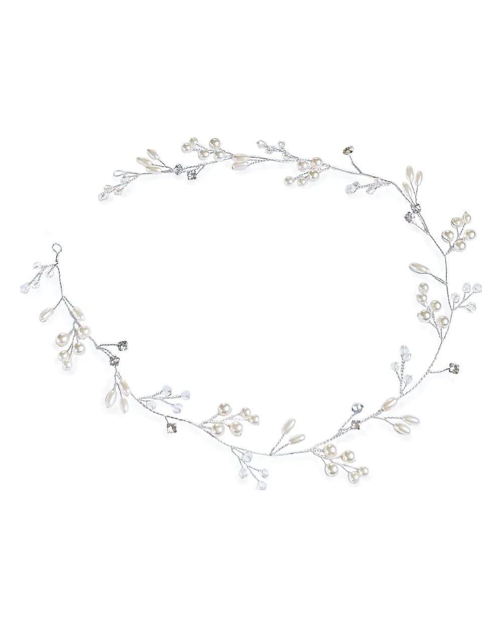Bijou de cheveux perles et strass — 40 cm