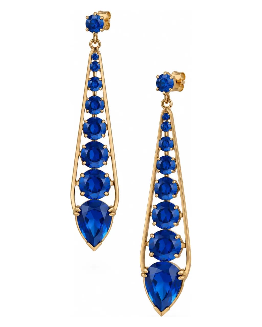 Boucles d'oreilles de cérémonie à chute — la paire