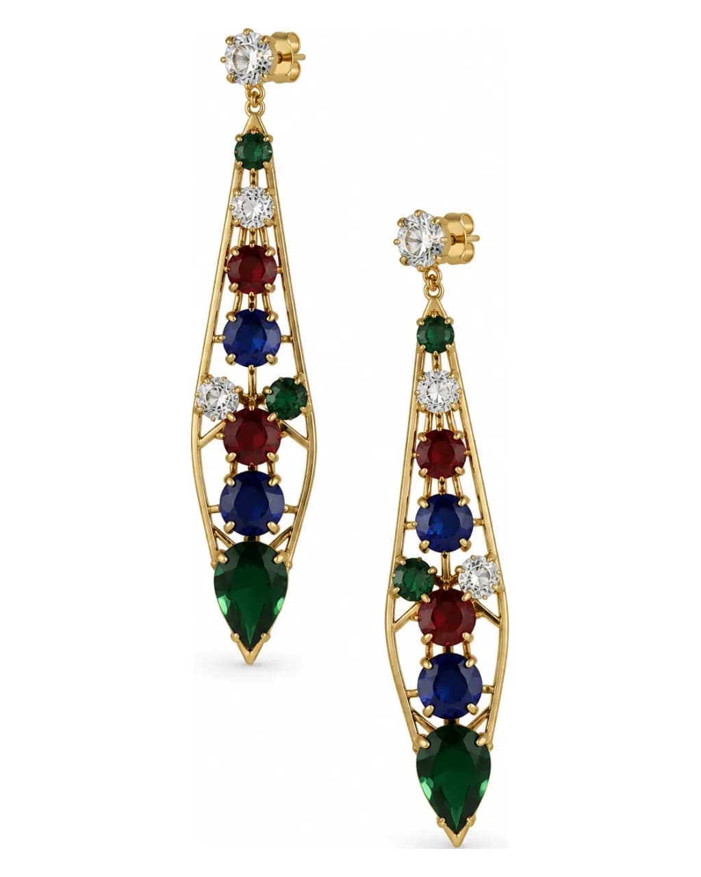 Boucles d'oreilles de cérémonie à chute — la paire