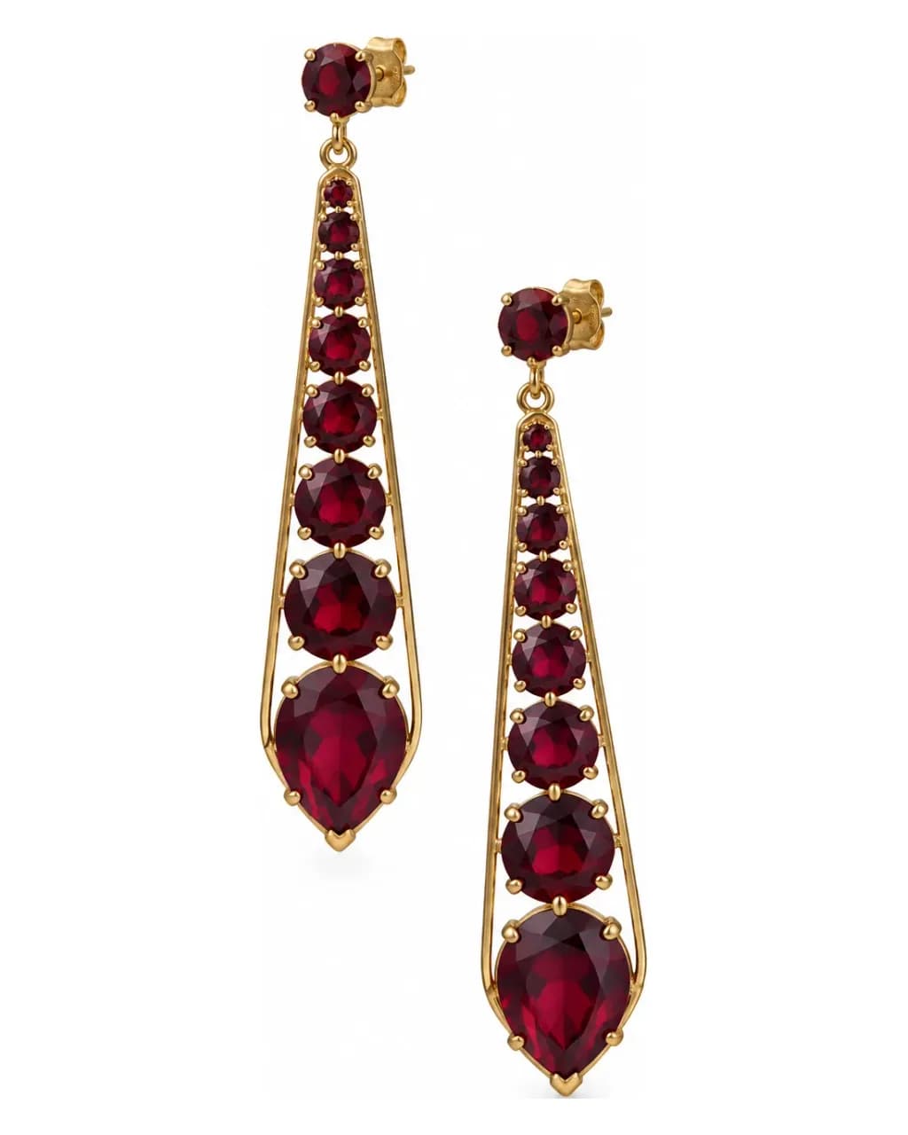 Boucles d'oreilles de cérémonie à chute — la paire