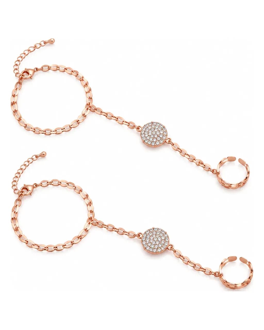 Chaîne de main (bracelet-bague) — la paire