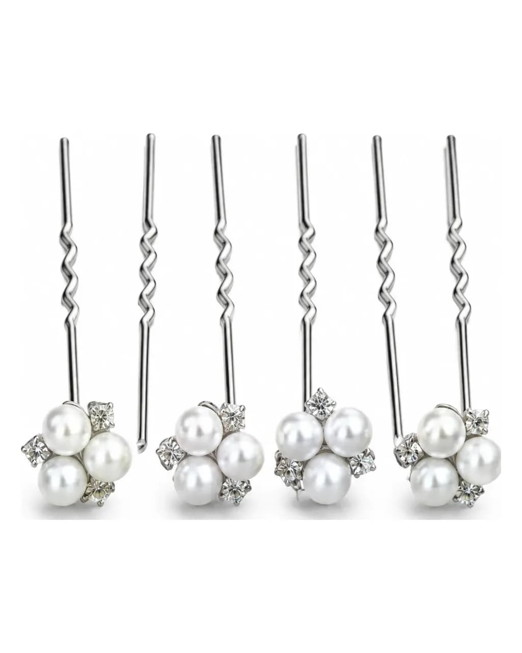 Épingles à chignon perles et strass — lot de 30