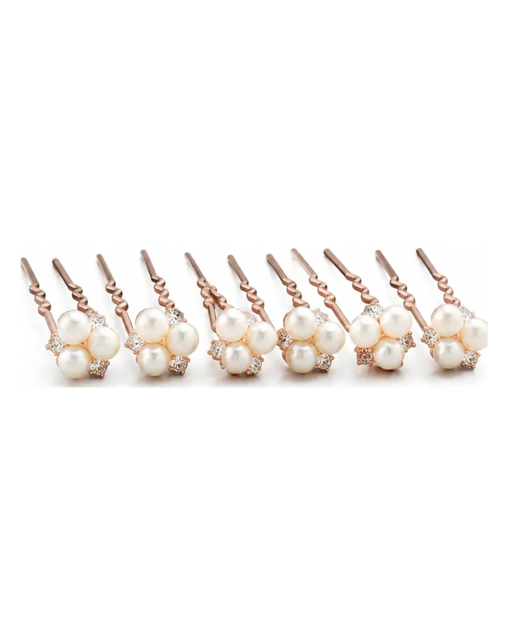 Épingles à chignon perles et strass — lot de 30