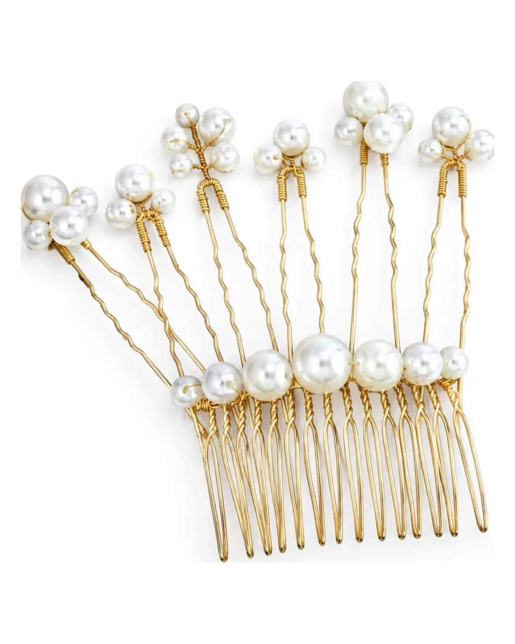 Peignes à voile et à chignon — lot de 6