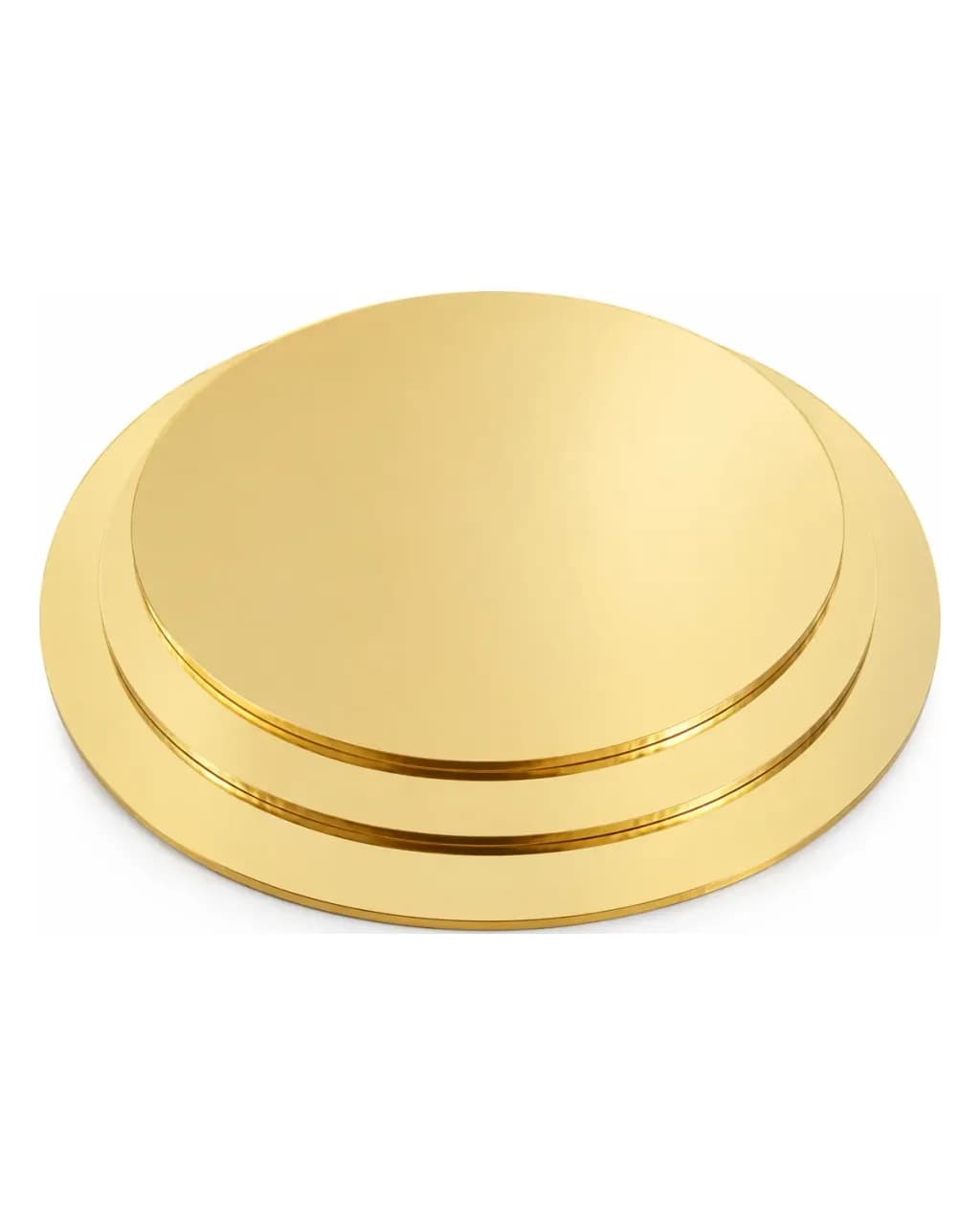 Plateaux de présentation effet miroir — lot de 3 (30 / 25 / 20 cm) — vue 3