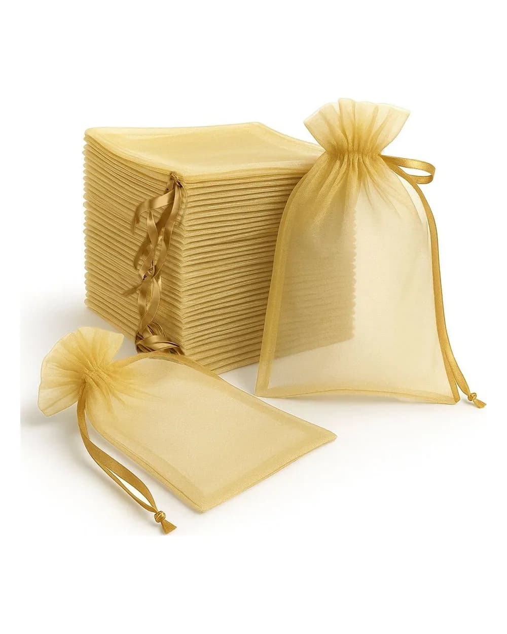 Pochettes à dragées en organza — lot de 100
