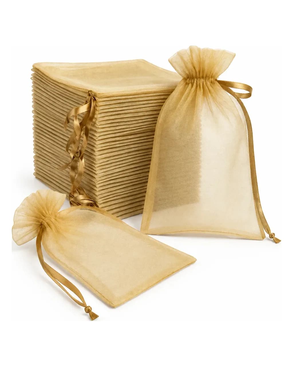 Pochettes à dragées en organza — lot de 100