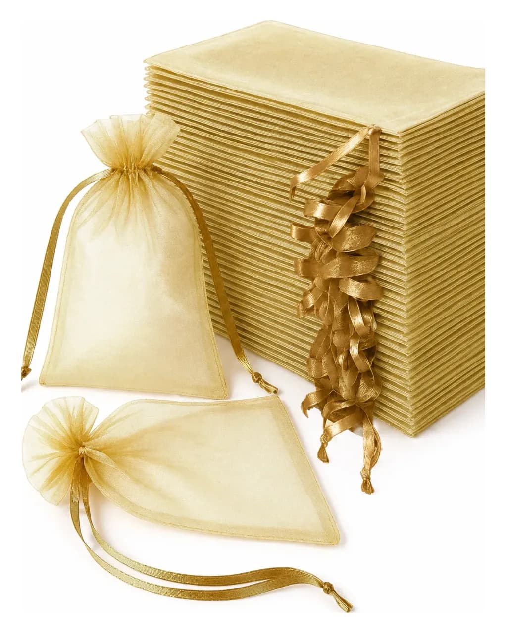 Pochettes à dragées en organza — lot de 100 — vue 2