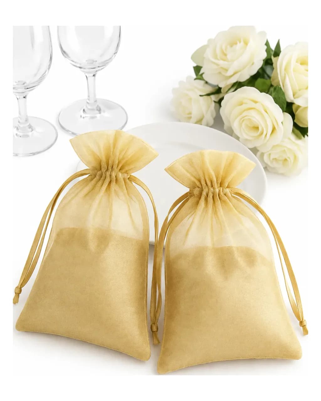 Pochettes à dragées en organza — lot de 100 — vue 3